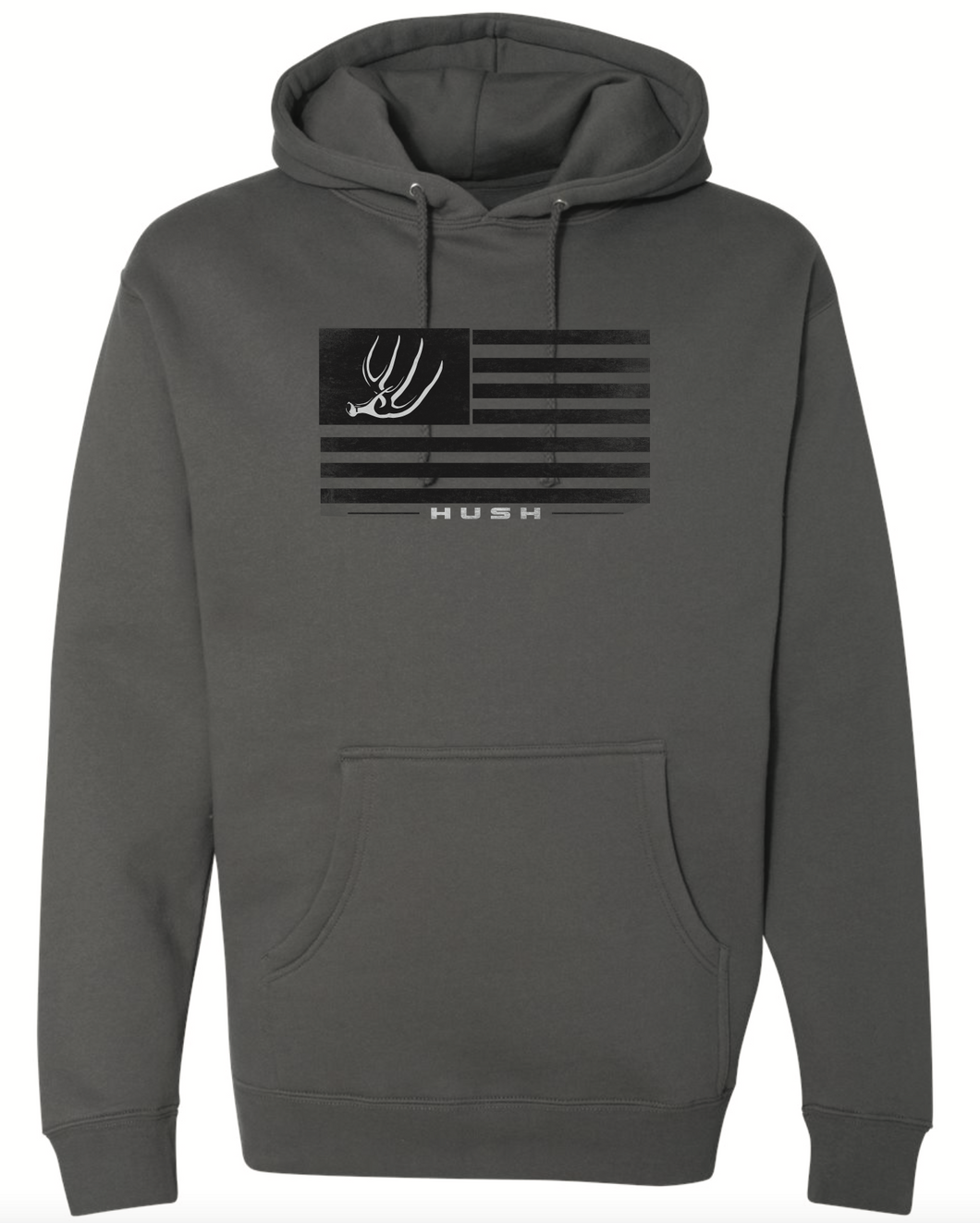 Whitetail Flag Hoodie - Charcoal